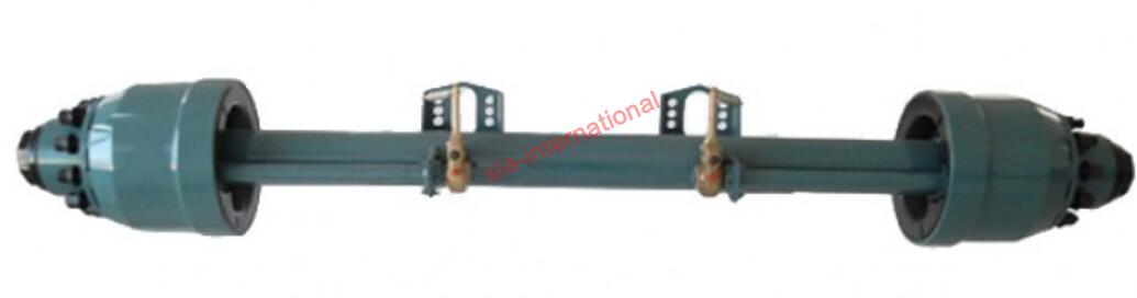 Low bed trailer axle